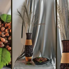 Decor with a vase nuts
